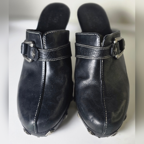 Cole Haan Black Leather Studded Mules 7 1/2 - Picture 2 of 12
